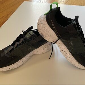 Nike Black Sneakers with Green Accents